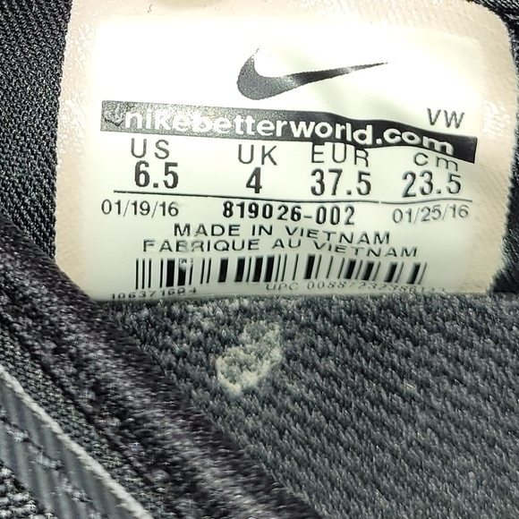 Supreme TR4 Running Shoes Womens Size 6.5 Black Trainers - Picture 7 of 7